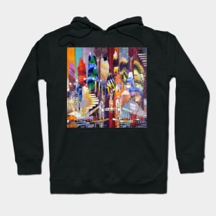 City of London Skyline Abstract Painting 800 Hoodie